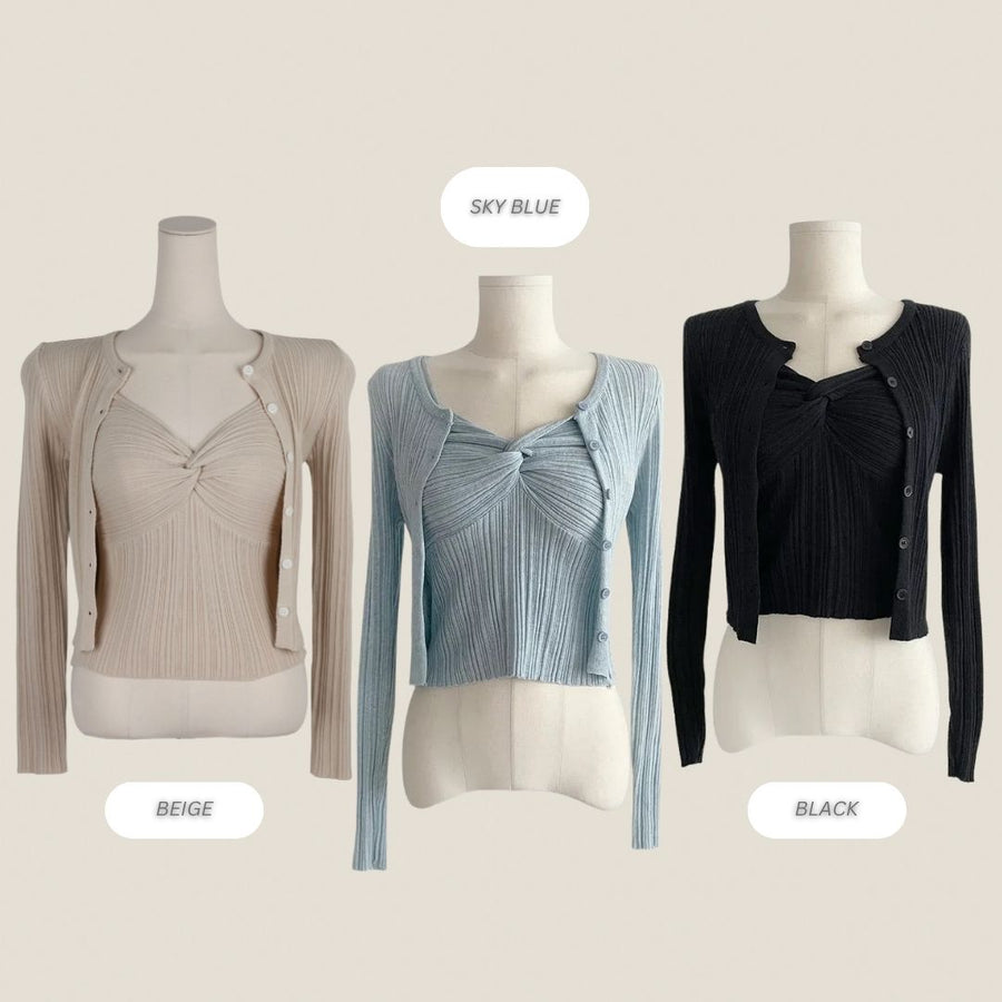 Twist Cardigan Set