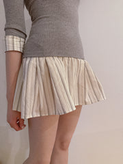 Stripe Slim Fit Layered Dress