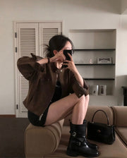 Suede Collar Jacket