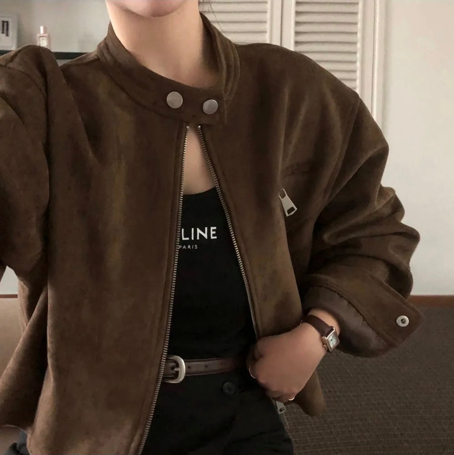 Suede Collar Jacket