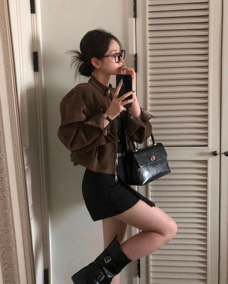 Suede Collar Jacket