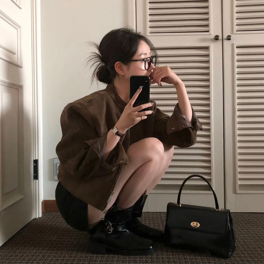 Suede Collar Jacket