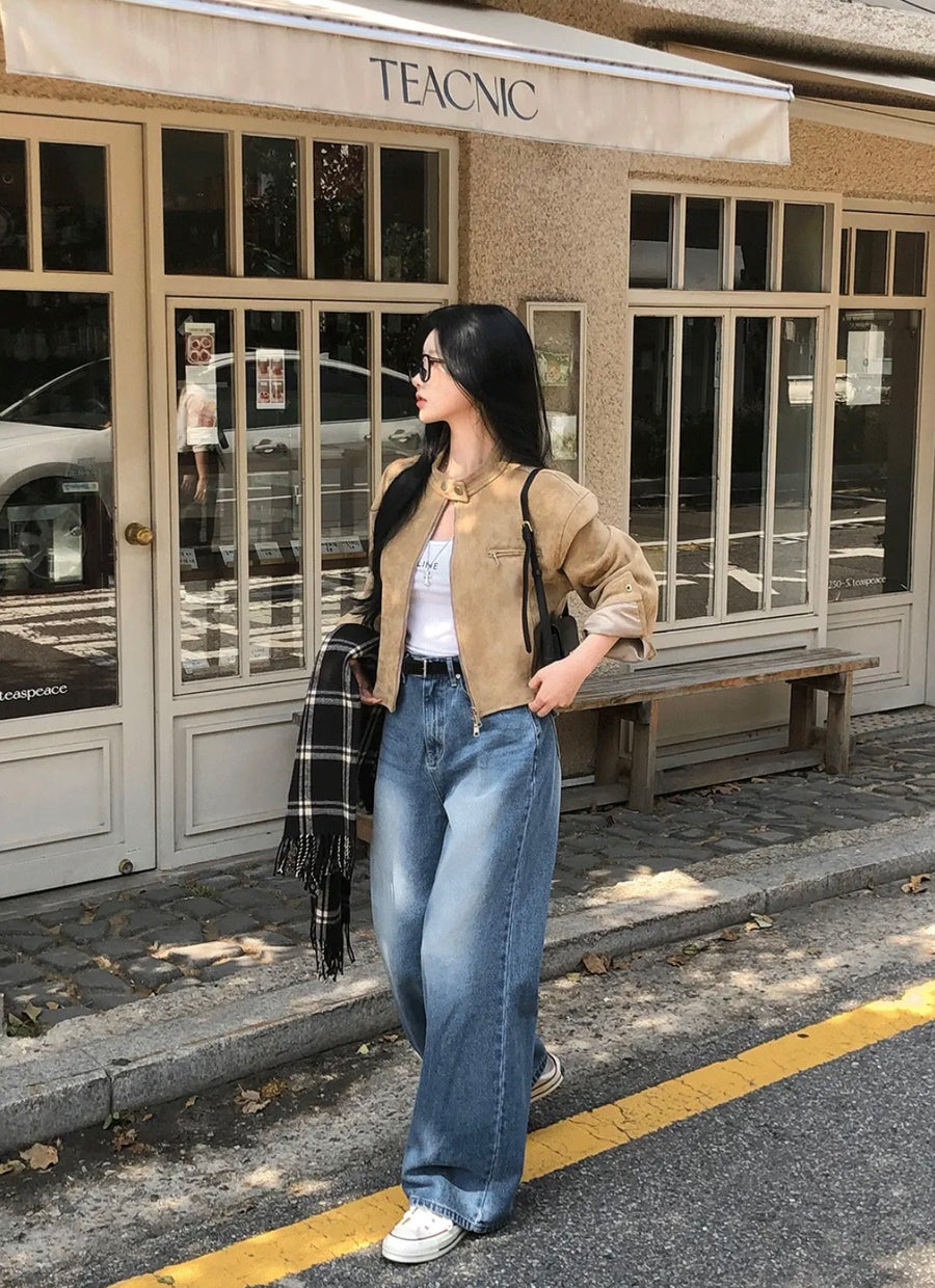 Suede Collar Jacket