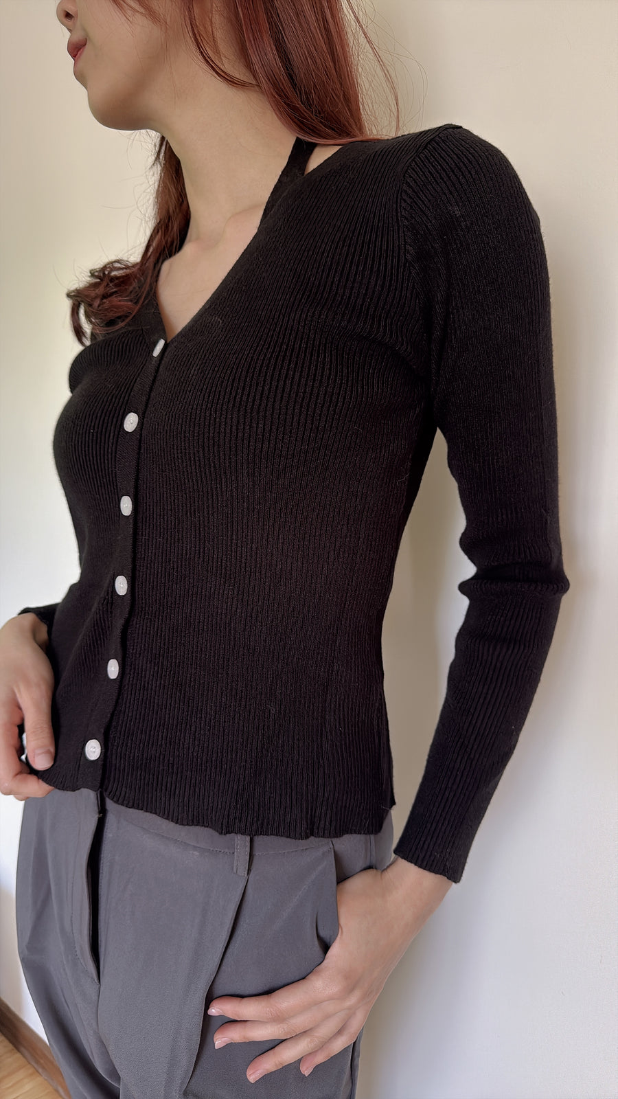 Halter Neck Cardigan Set