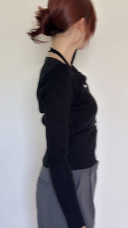 Halter Neck Cardigan Set