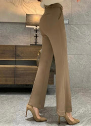 Hidden Banding Flared Slacks