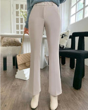 Hidden Banding Flared Slacks