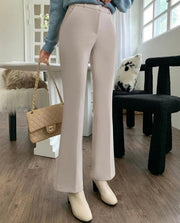 Hidden Banding Flared Slacks