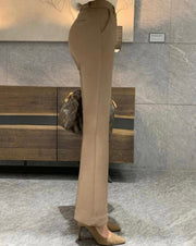 Hidden Banding Flared Slacks