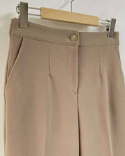 Hidden Banding Flared Slacks