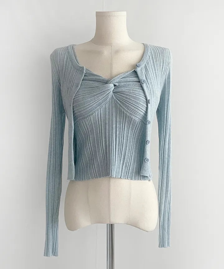 Twist Cardigan Set