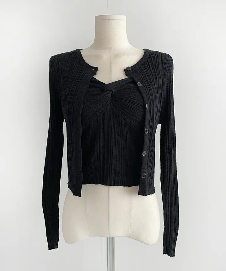 Twist Cardigan Set