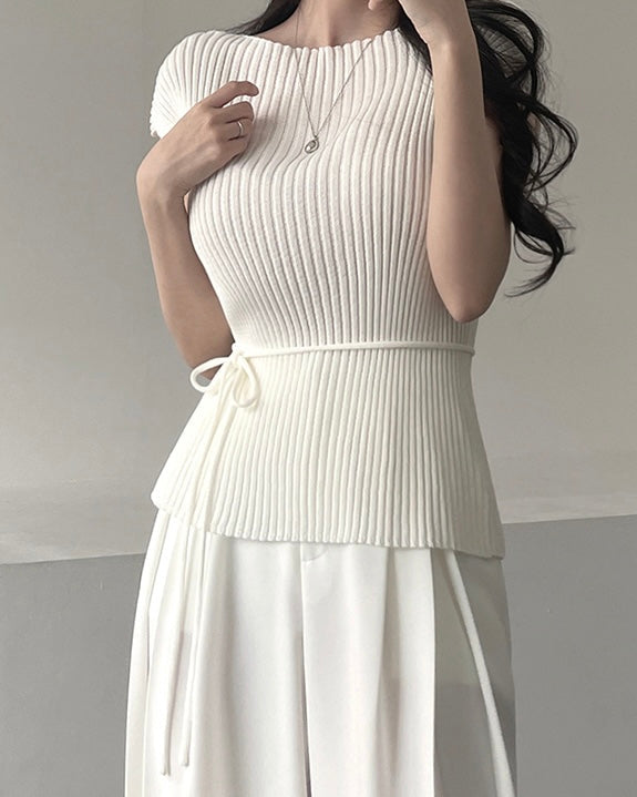 Elegant Ribbed Knit Top