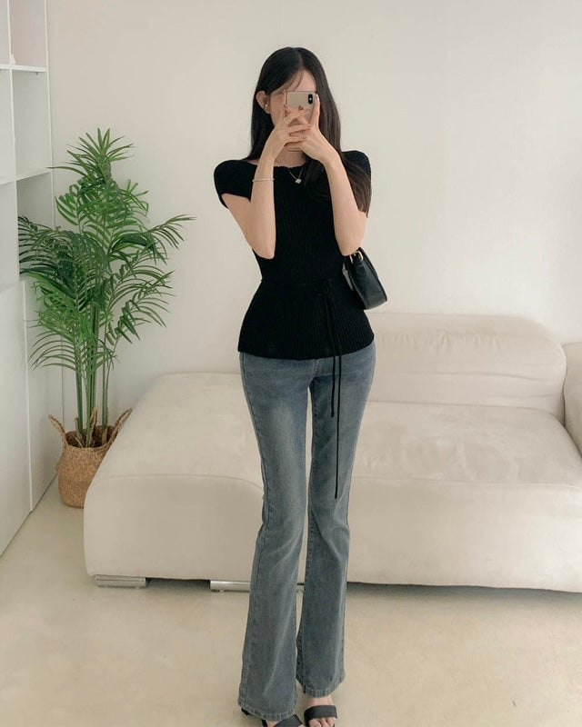 Elegant Ribbed Knit Top