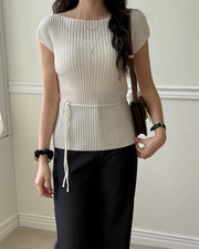 Elegant Ribbed Knit Top