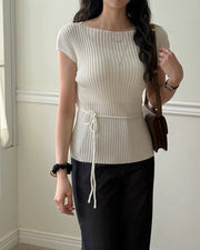 Elegant Ribbed Knit Top