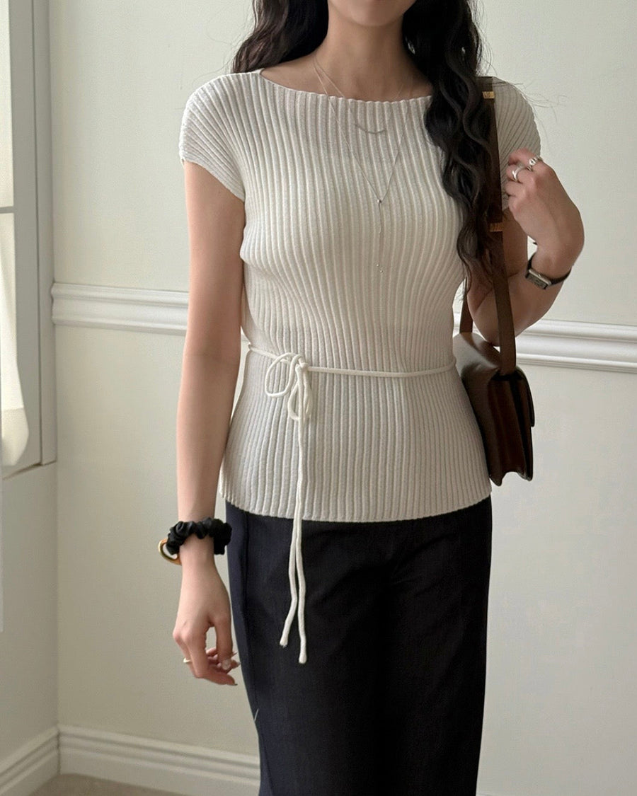 Elegant Ribbed Knit Top