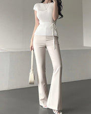 Elegant Ribbed Knit Top