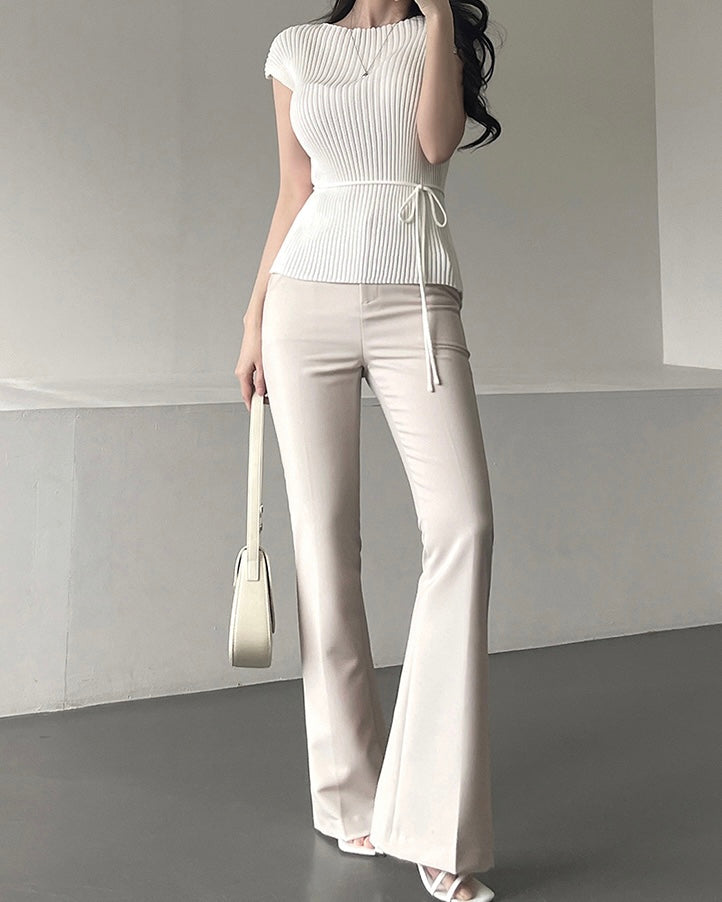 Elegant Ribbed Knit Top