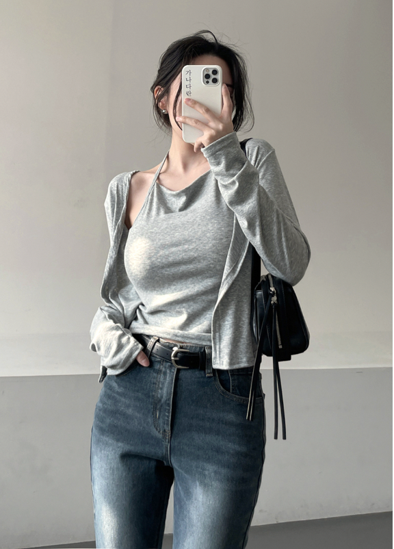 One-Piece Halter Cardigan