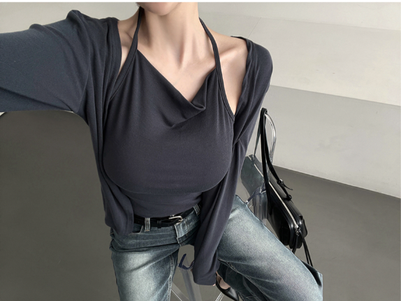 One-Piece Halter Cardigan