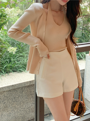 Halter Neck Cardigan Set