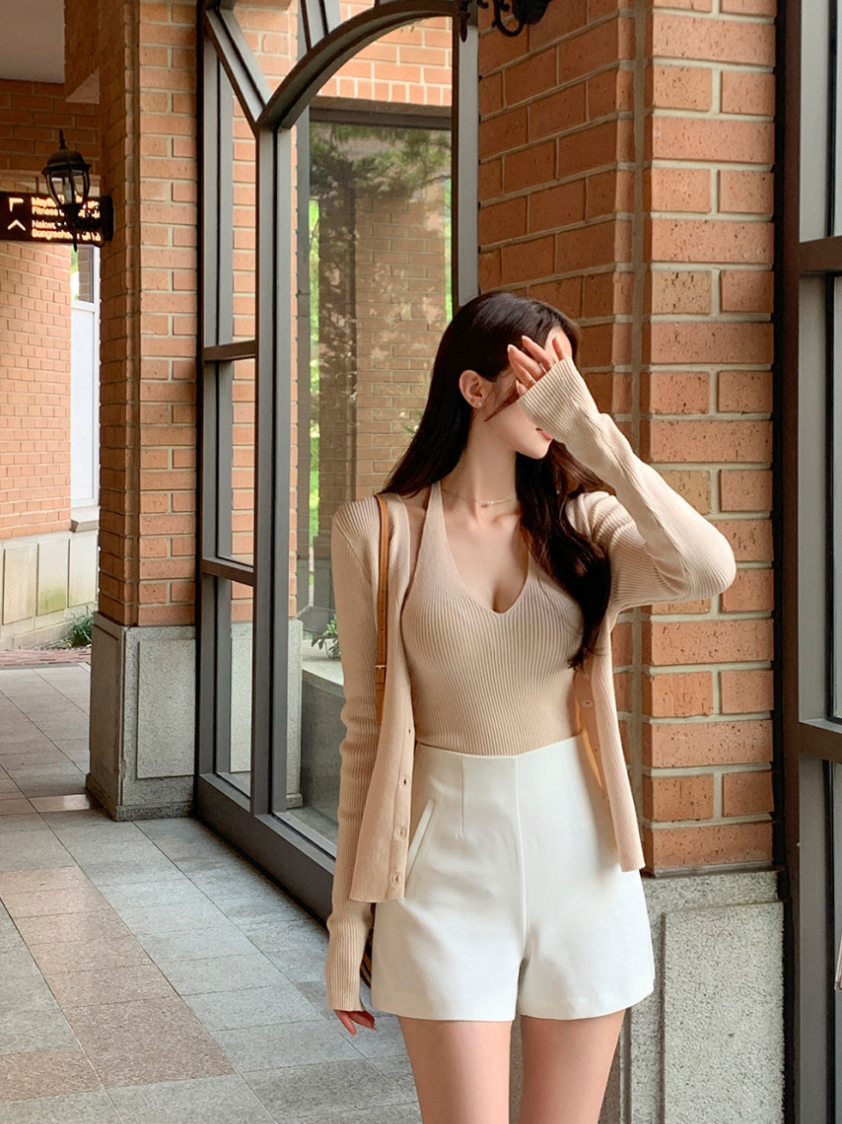 Halter Neck Cardigan Set