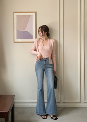 Halter Neck Cardigan Set