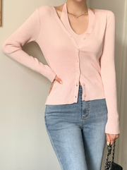 Halter Neck Cardigan Set