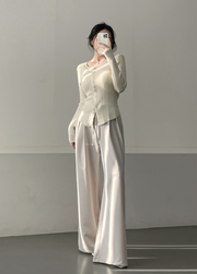 Two Pin-tuck Slacks