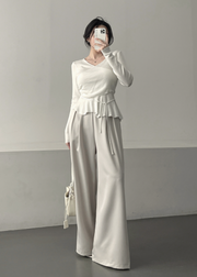 Two Pin-tuck Slacks