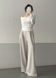 Two Pin-tuck Slacks