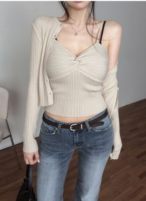 Twist Cardigan Set