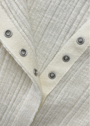 Ribbed Snap Button Long Sleeve Cardigan
